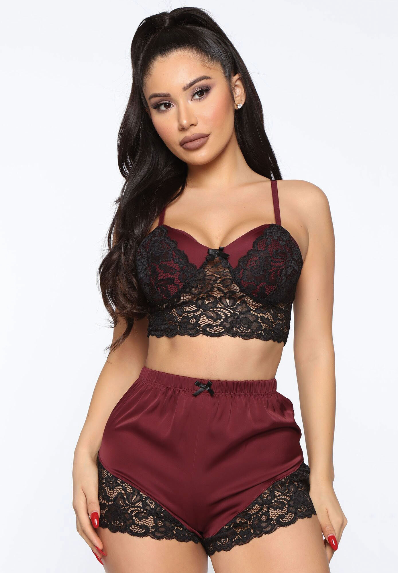 Daria 6642 Saten Şort Takım