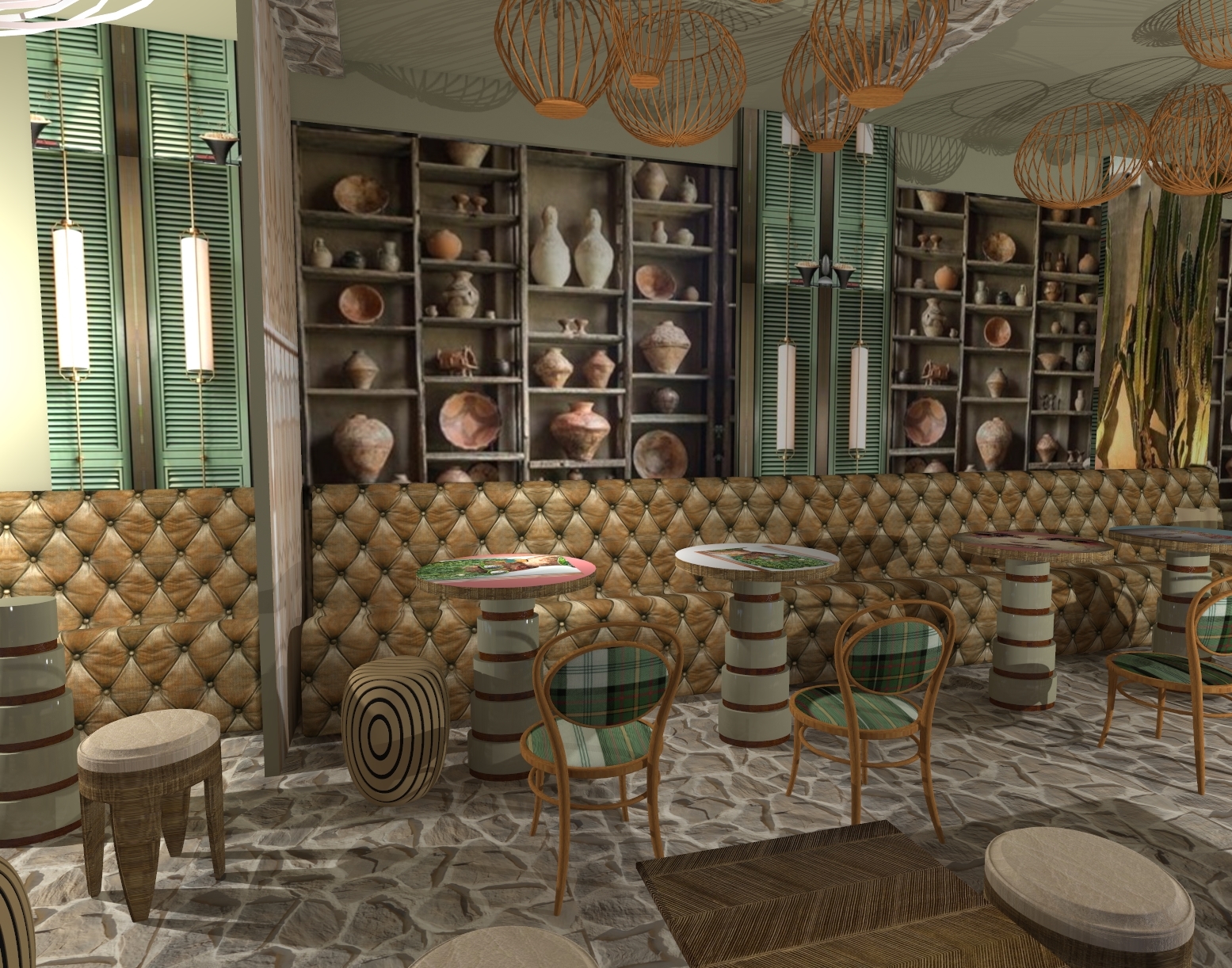 ETNİK CAFE TASARIMI