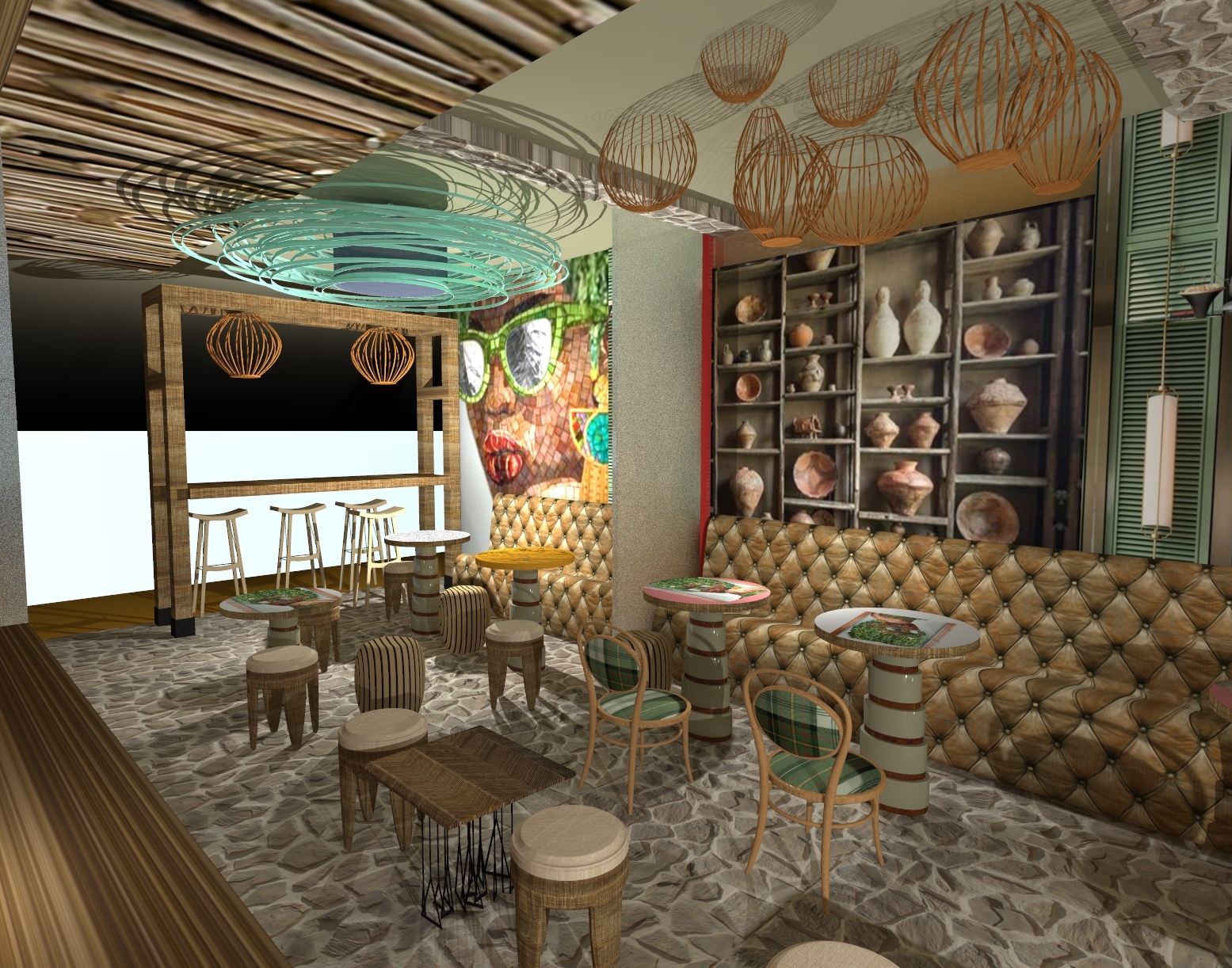 ETNİK CAFE TASARIMI