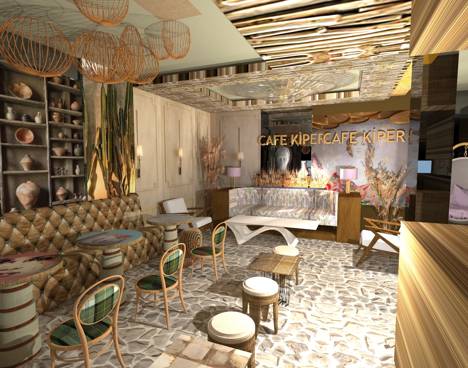 ETNİK CAFE TASARIMI