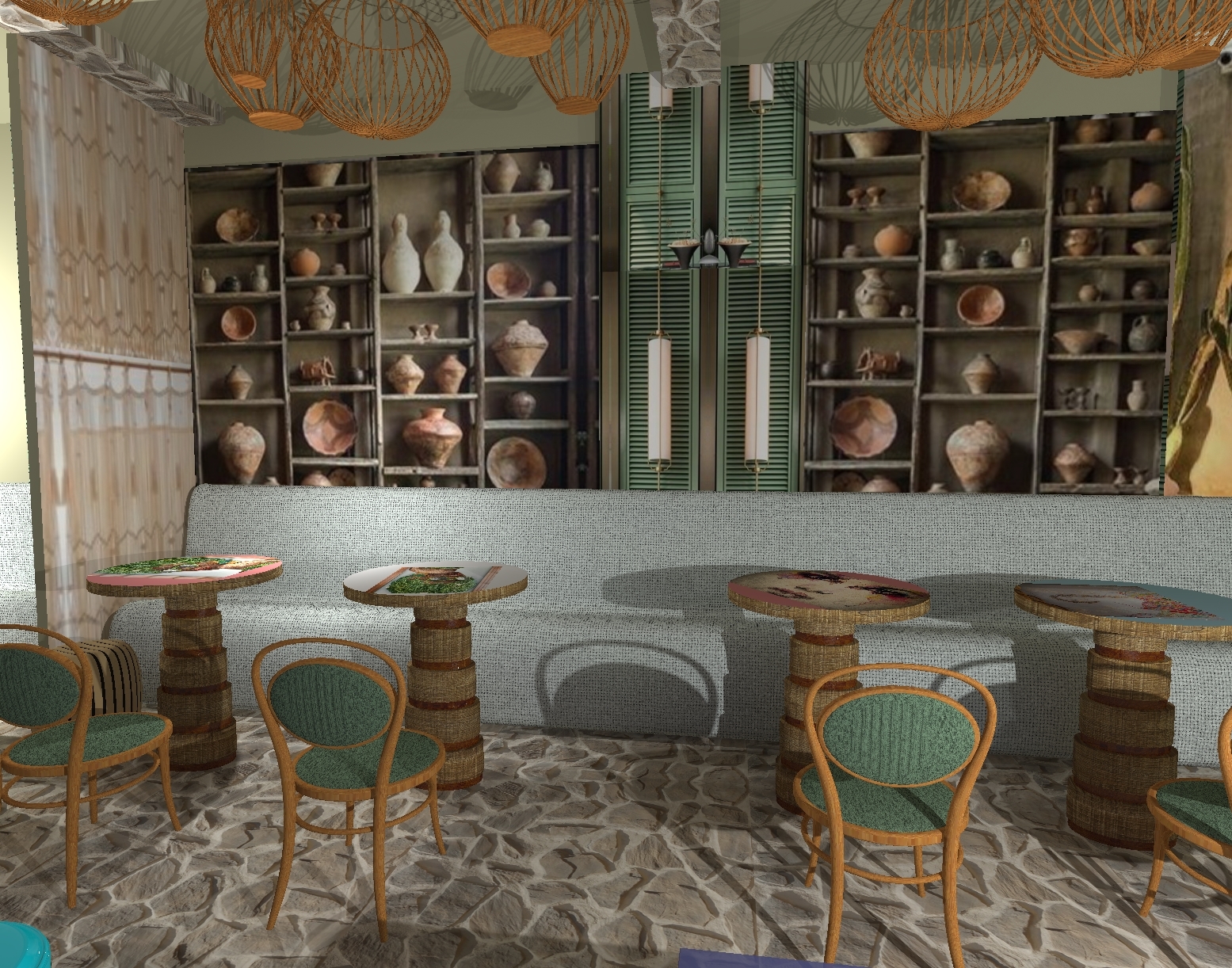 ETNİK CAFE TASARIMI