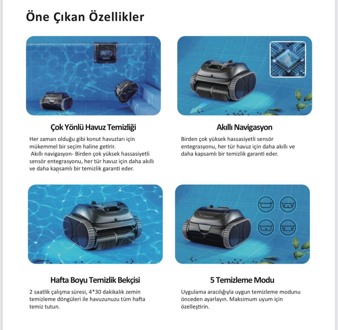 Kablosuz  Havuz Robotu