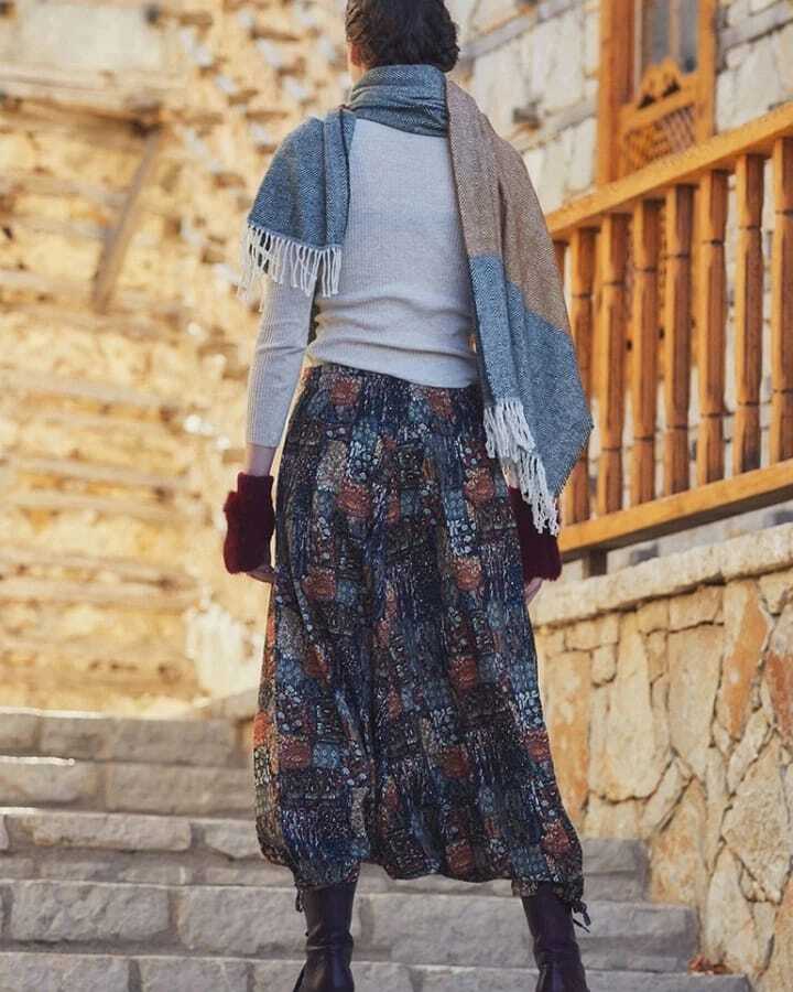 Düğmeli kapaklı şalvar pantolon SM M L beden