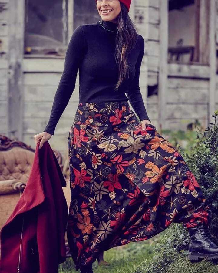 Düğmeli kapaklı şalvar pantolon SM M L beden