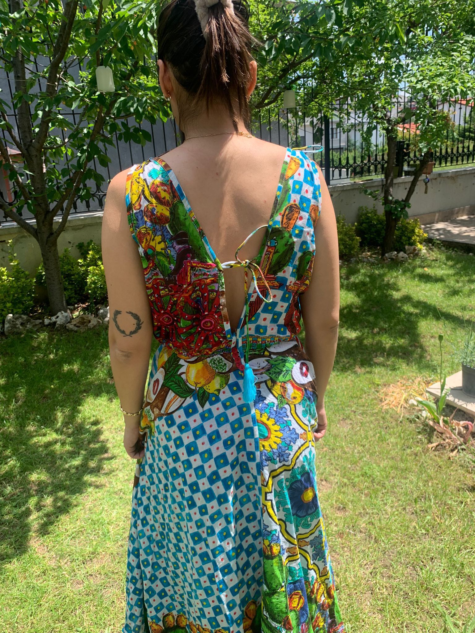 Antica Santoria İşlemeli Askılı Elbise