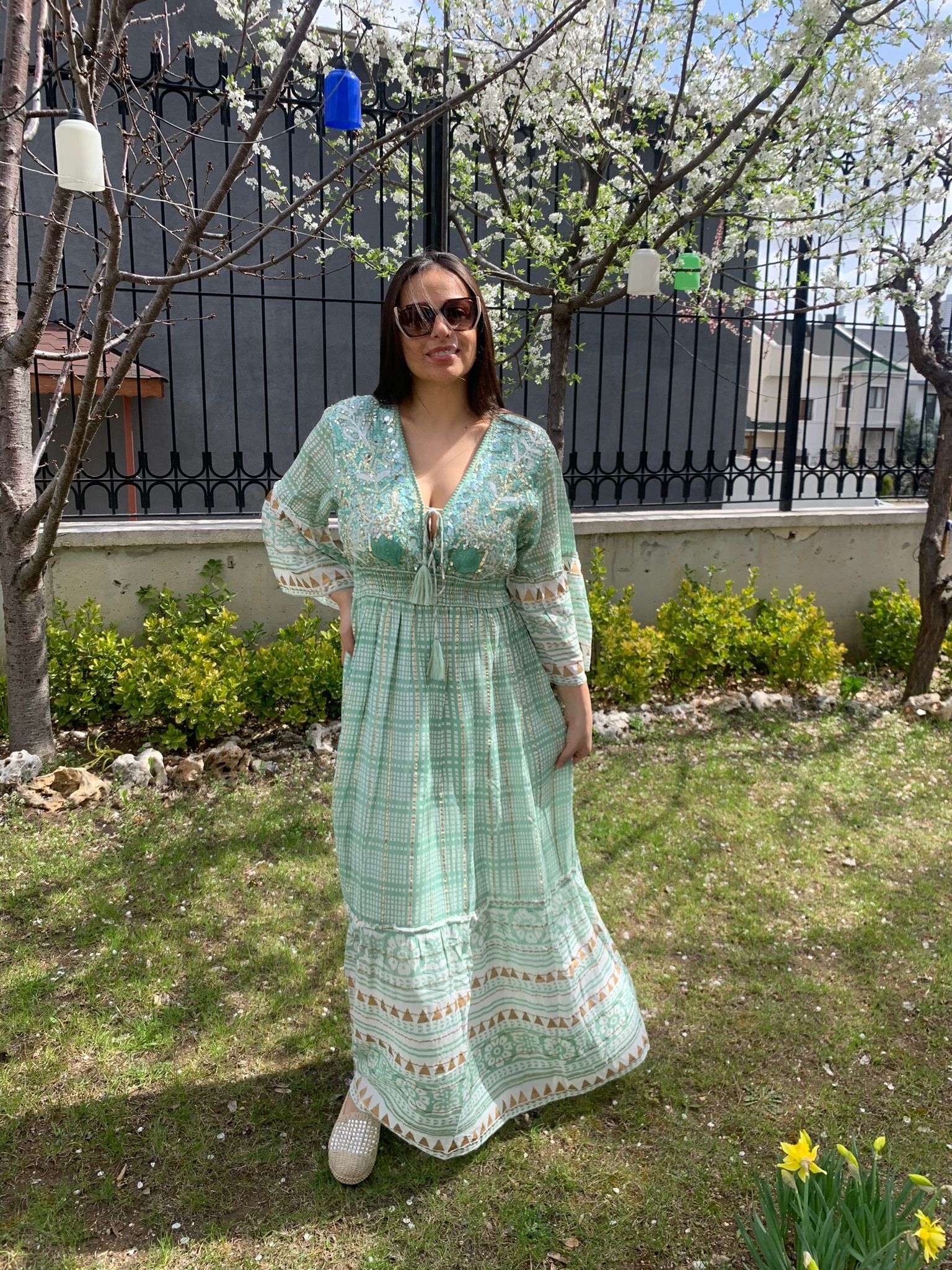 Antica İşlemeli Elbise