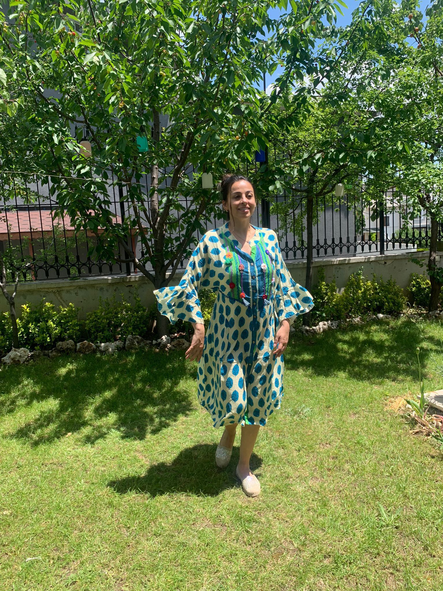 El İşi İşlemeli Gömlek Elbise