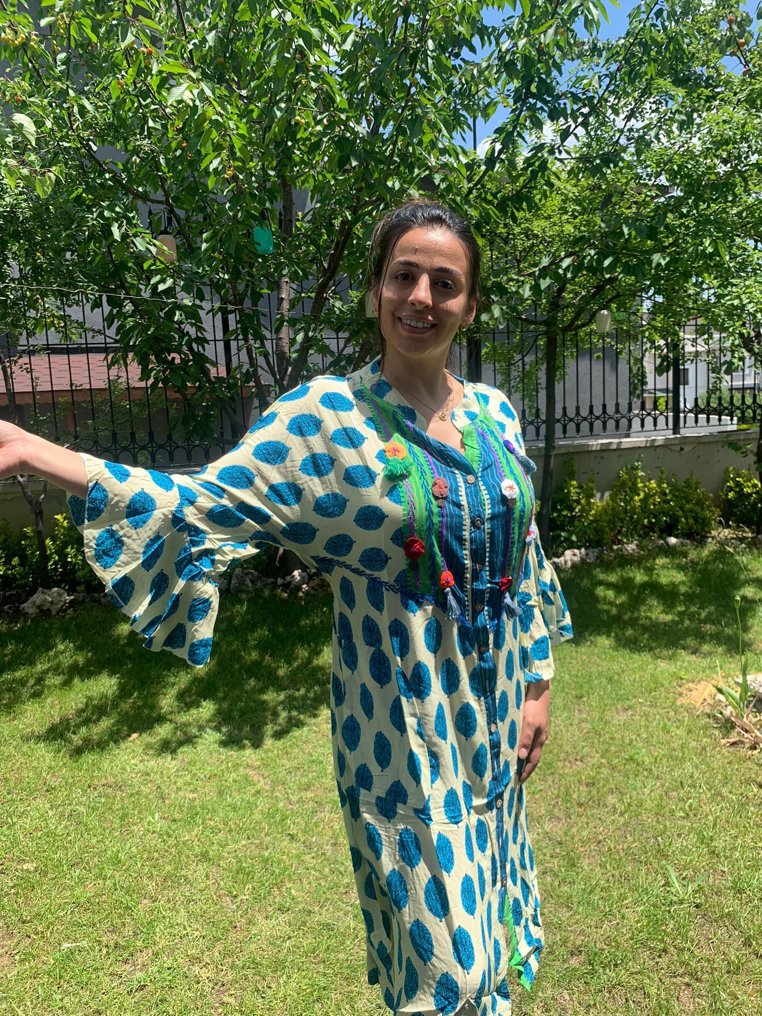 El İşi İşlemeli Gömlek Elbise