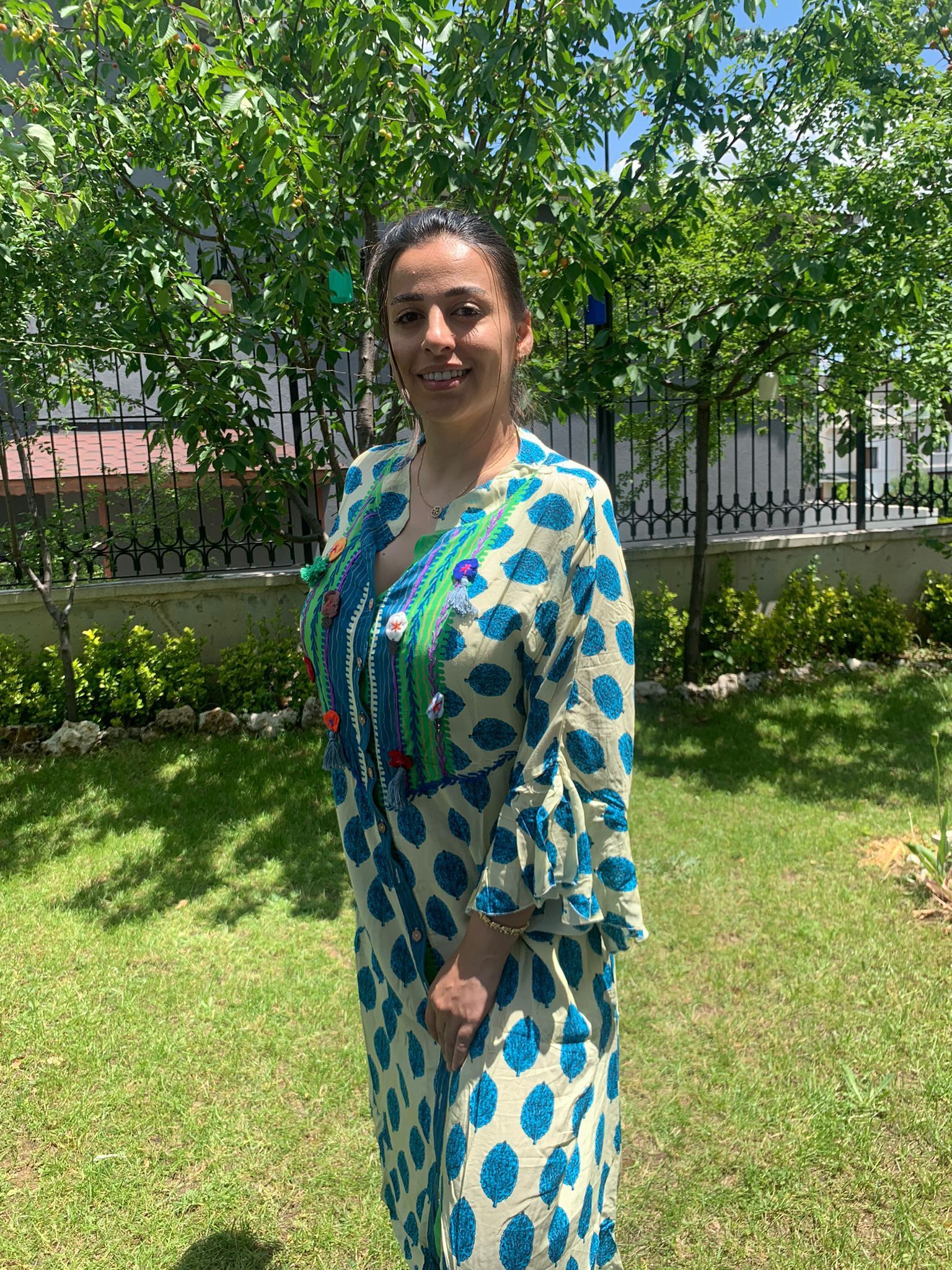 El İşi İşlemeli Gömlek Elbise