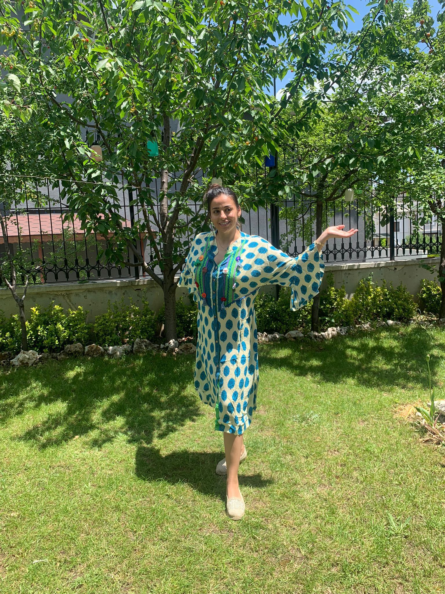 El İşi İşlemeli Gömlek Elbise