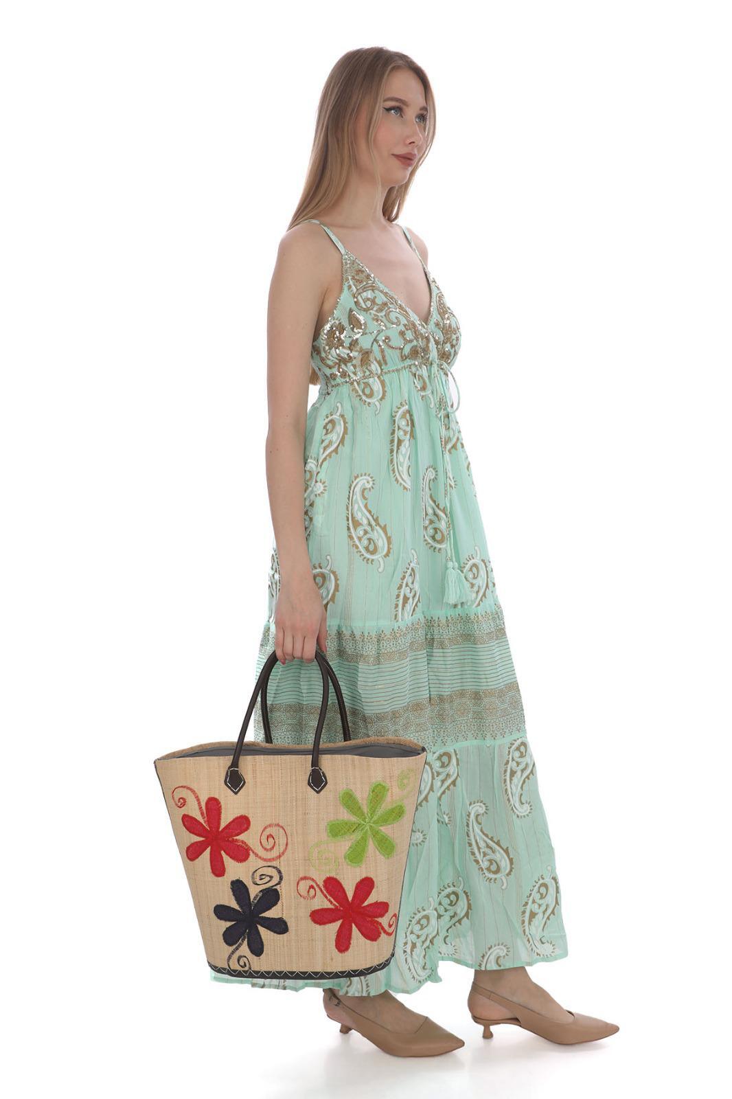 İthal İşlemeli Elbise