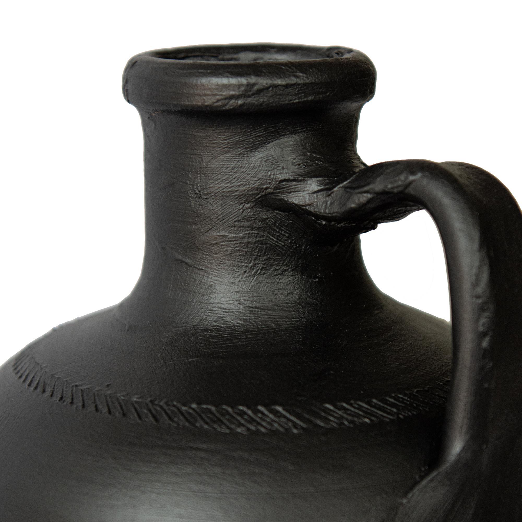 Acus Siyah Mat Tek Kuplu Vazo 