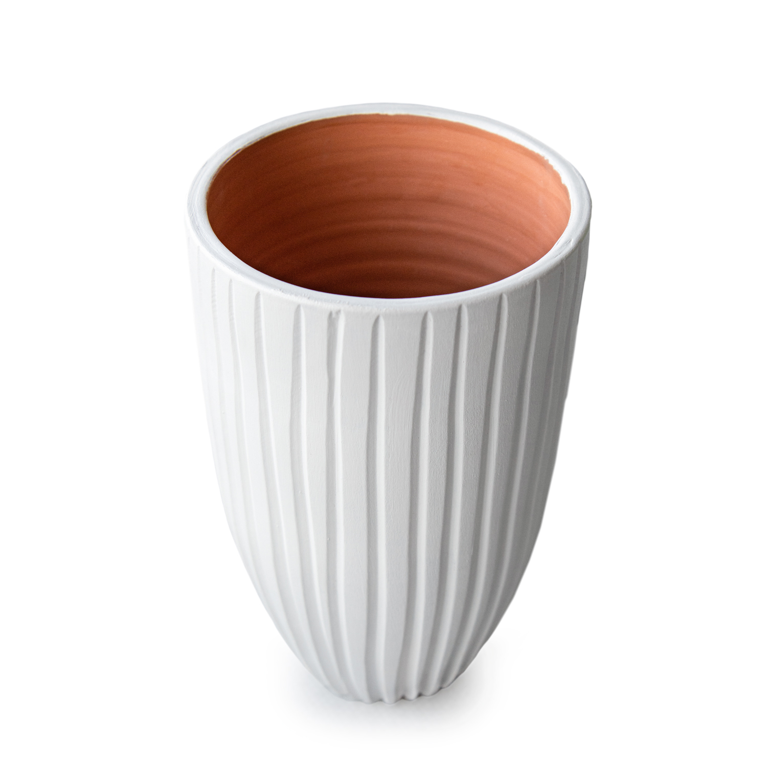 Adrea Beyaz Mat  Vazo