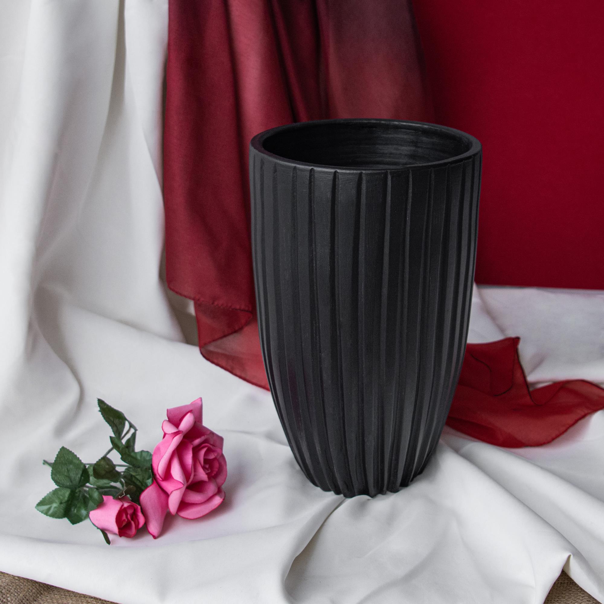 Adrea Siyah Mat  Vazo