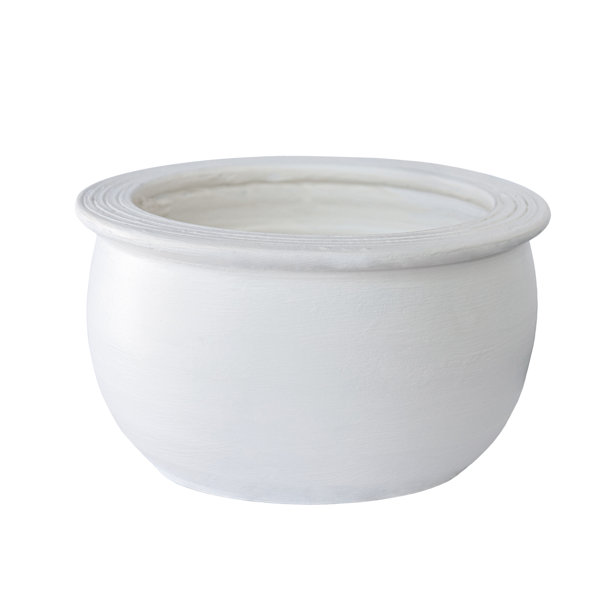 Alin Beyaz Mat Saksı