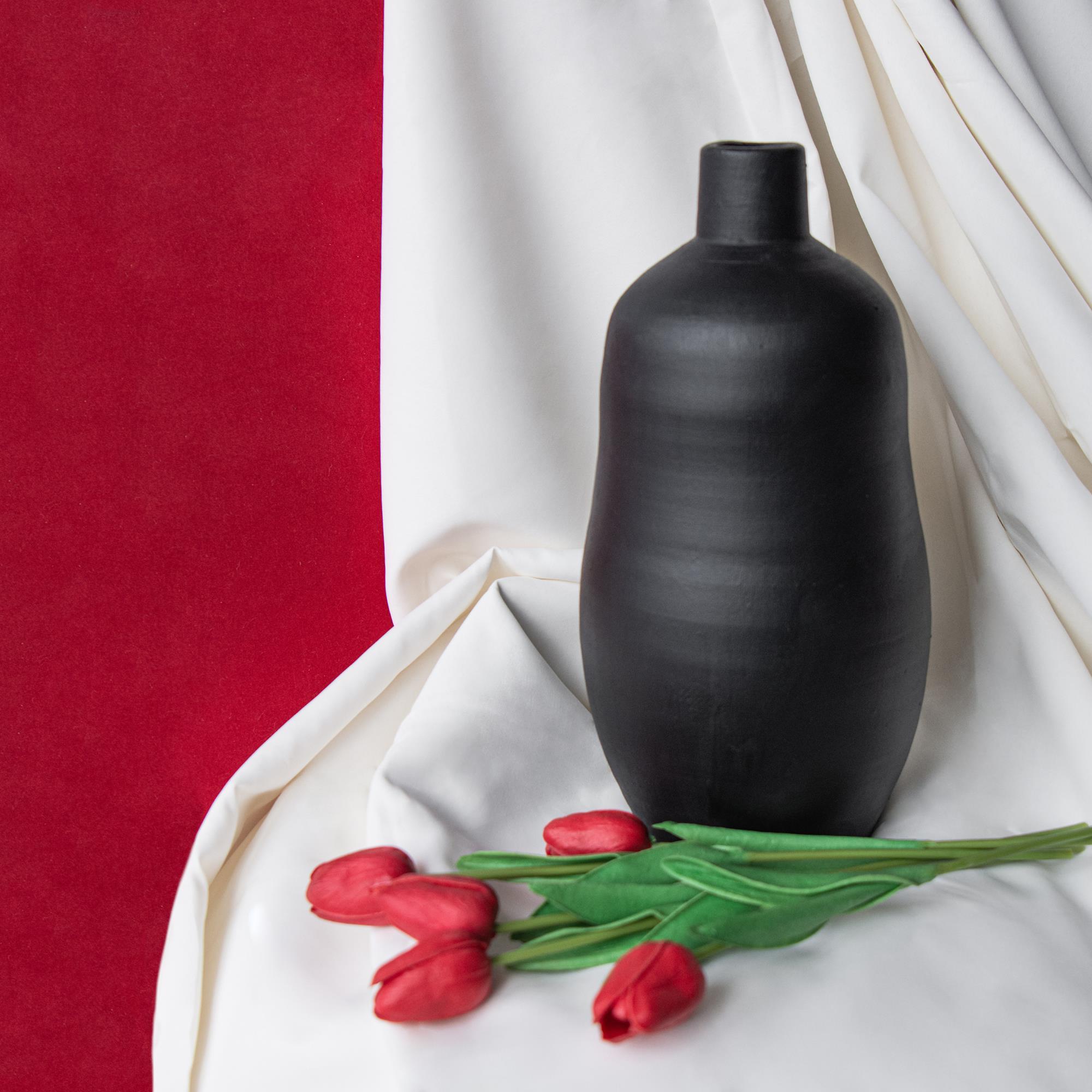 Cactus  Siyah Mat Vazo