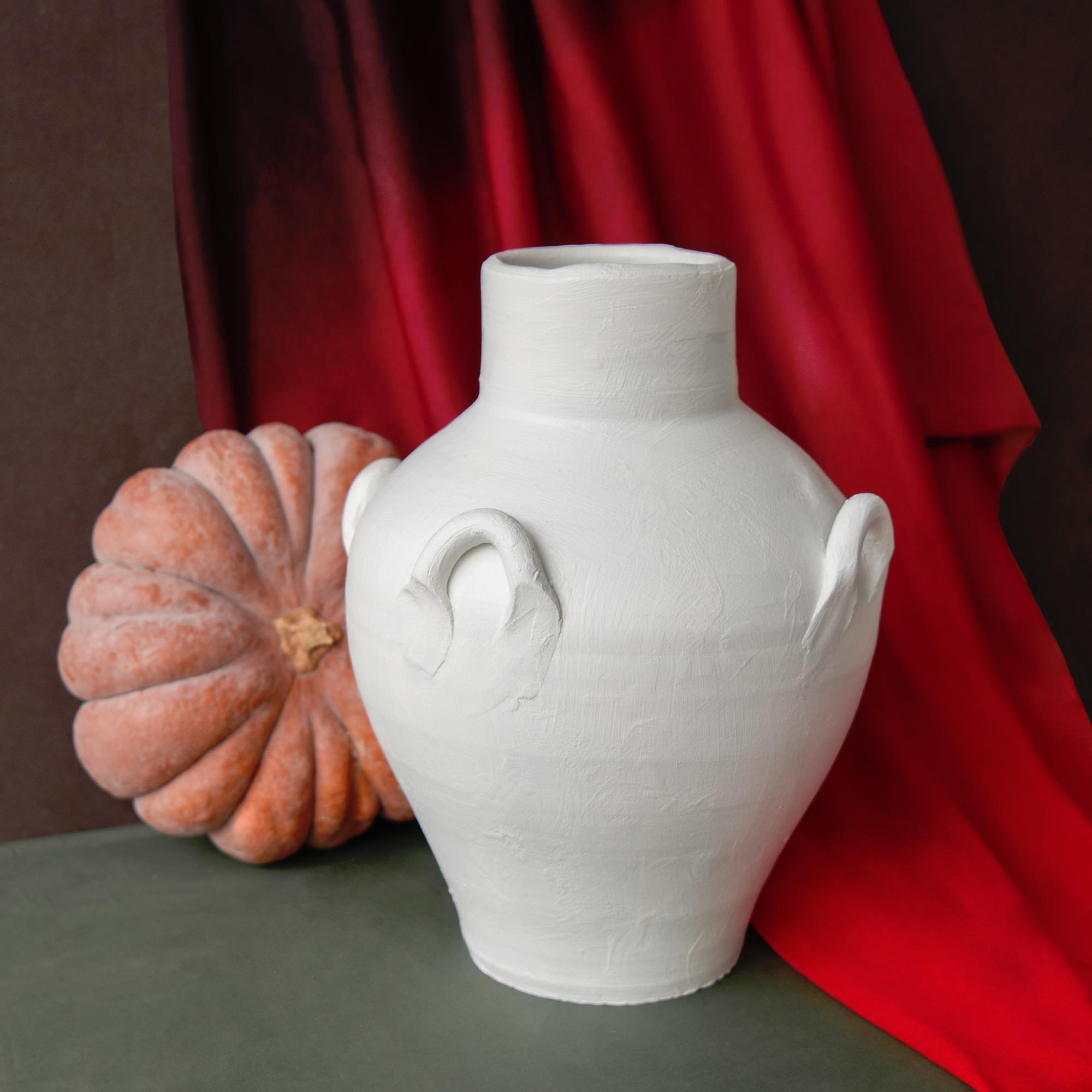 Canna Beyaz Mat Dört Kuplu Vazo