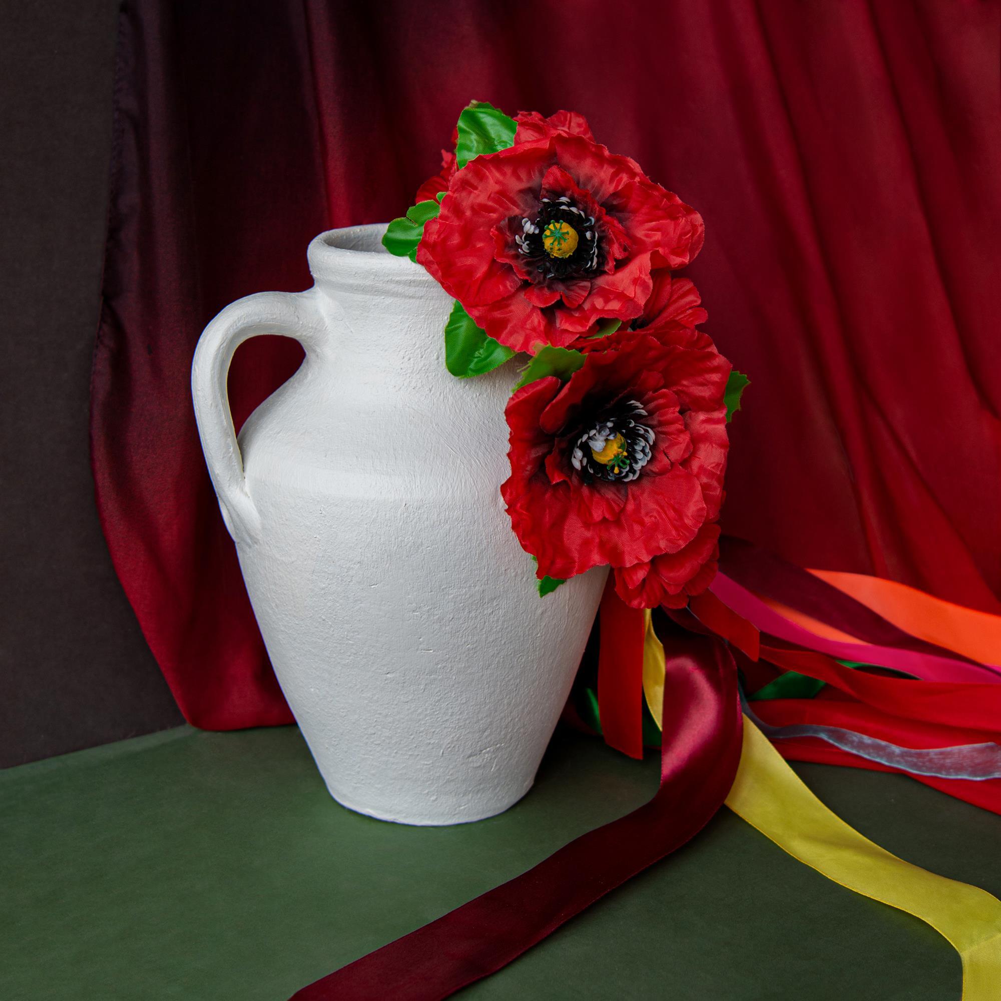 Digitus Beyaz Mat Tek Kuplu Vazo