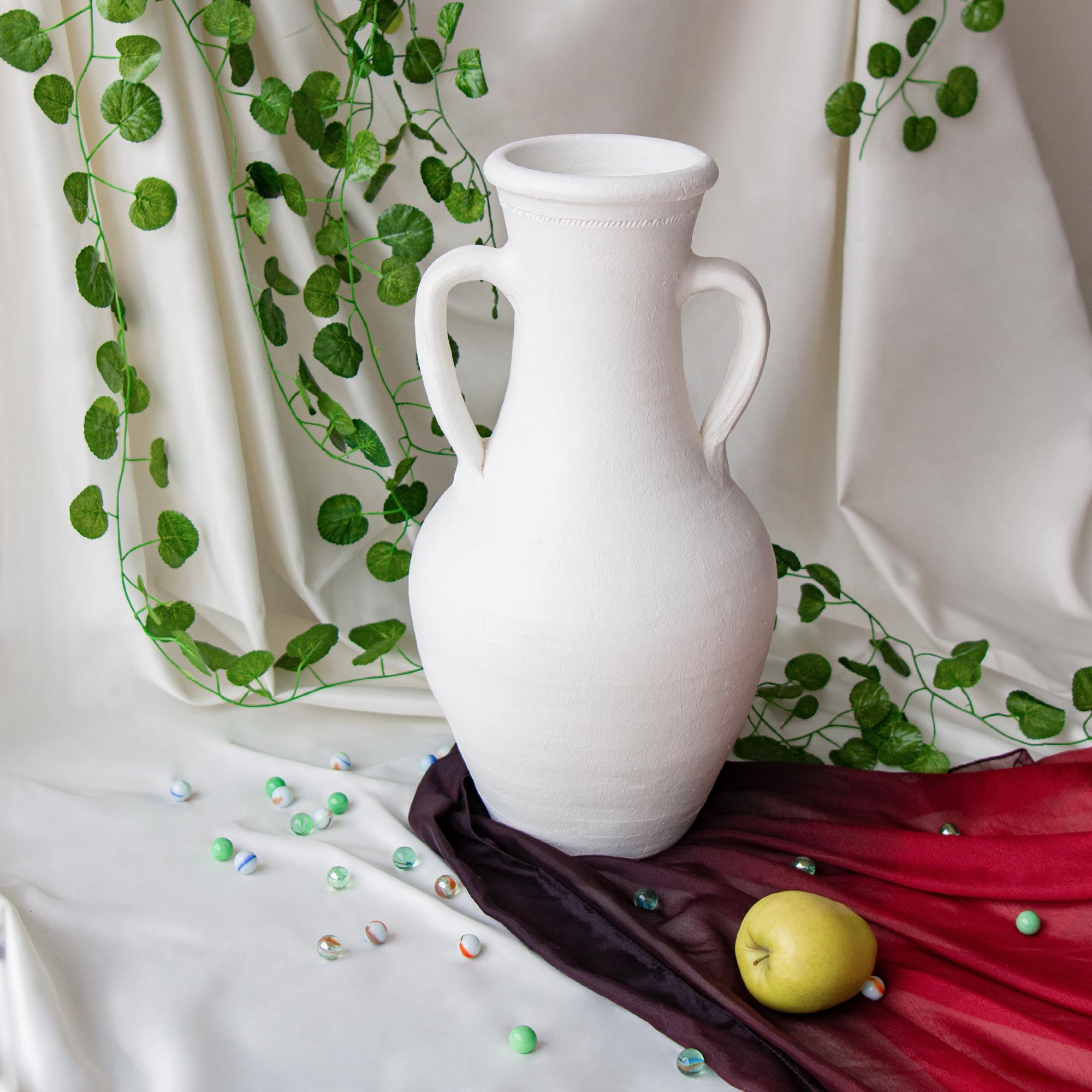 Ectropa Beyaz Mat İkı Kuplu Vazo