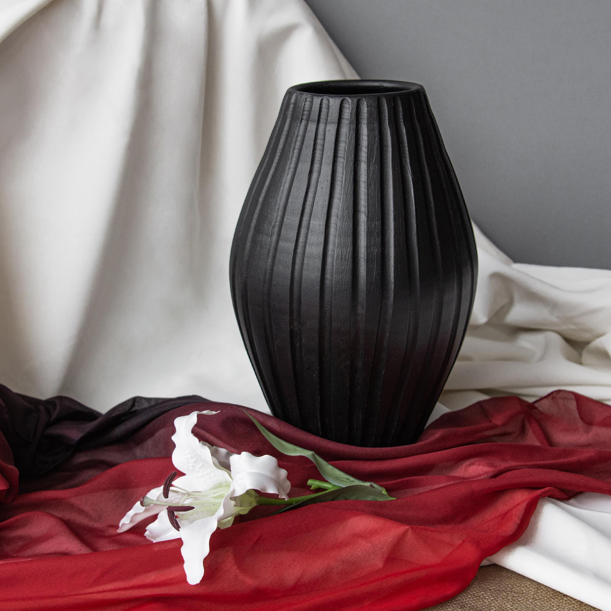 Hanos Siyah Mat Vazo