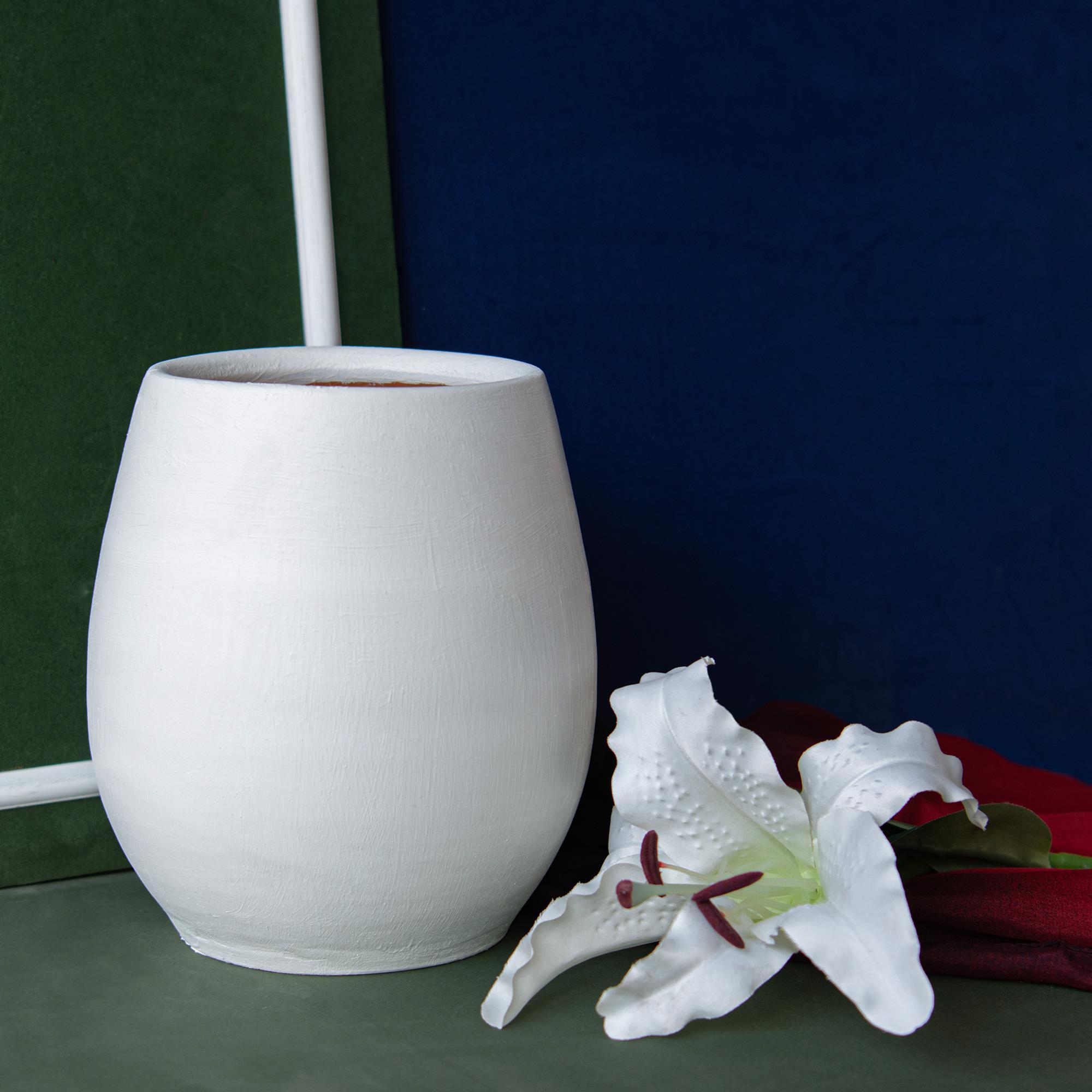 Larren Beyaz Mat Vazo