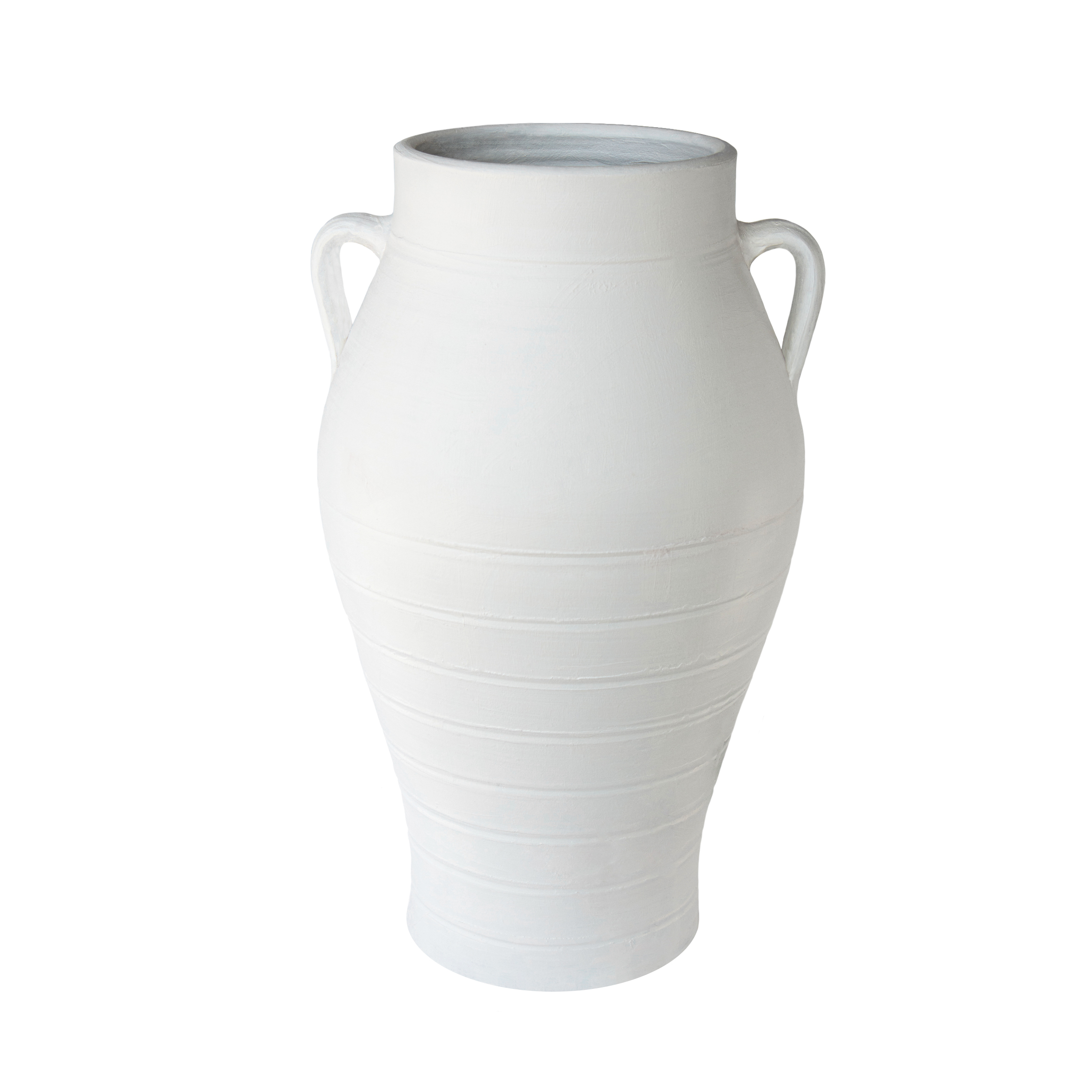 Leo Beyaz Mat İkı Kuplu Vazo