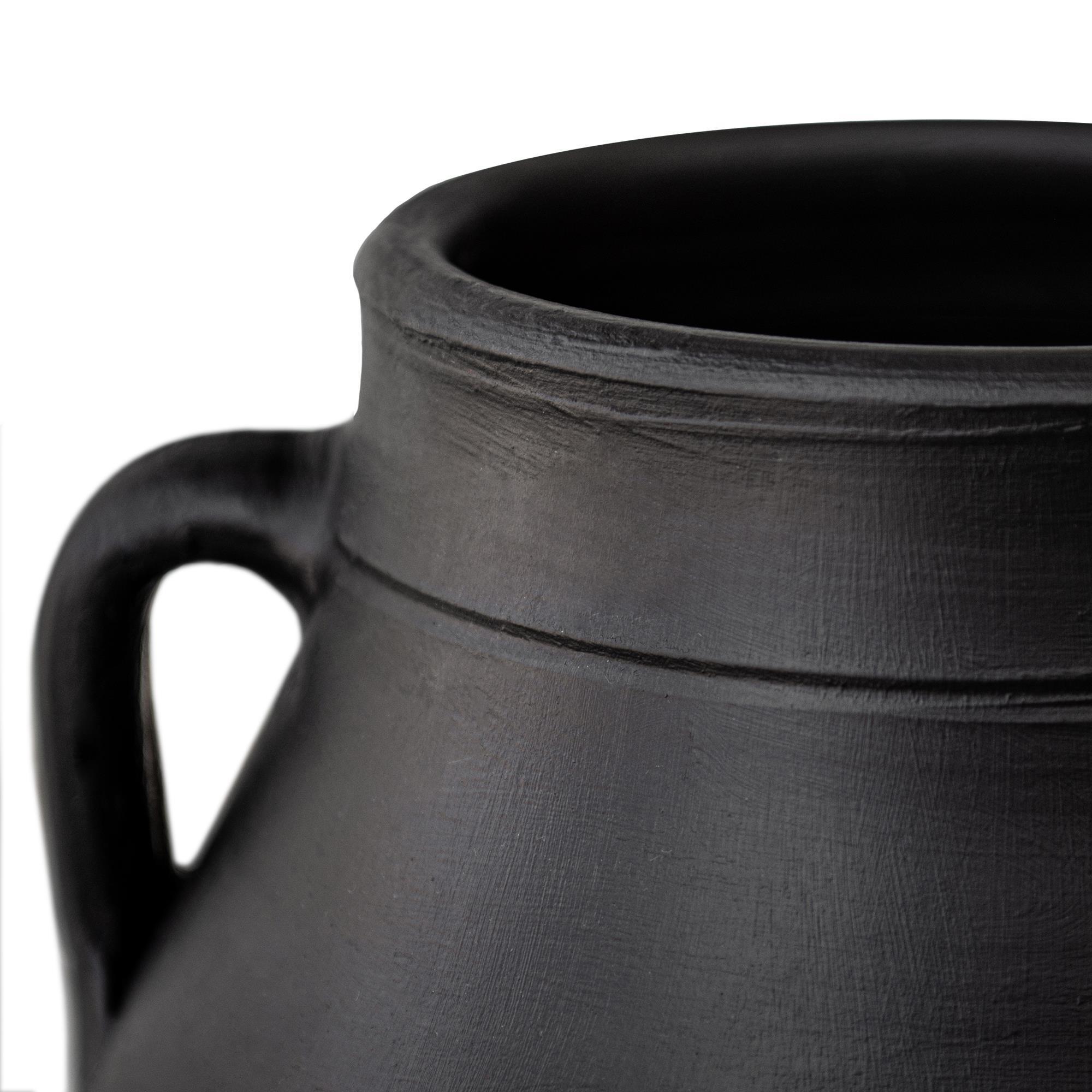 Leo Siyah Mat İkı Kuplu Vazo