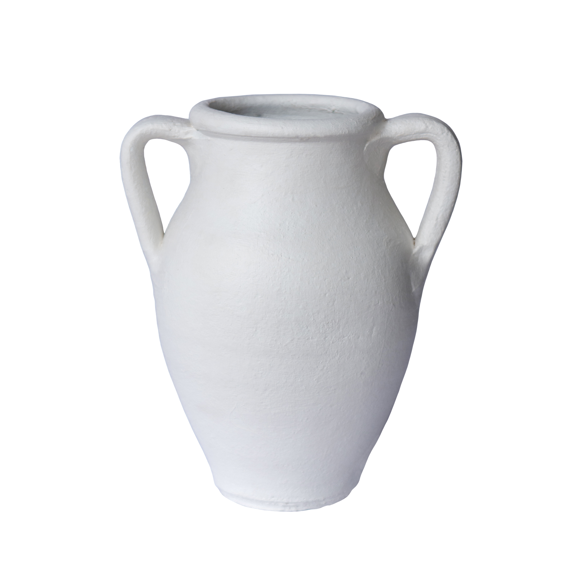 Merta Beyaz Mat Cift Kuplu Vazo