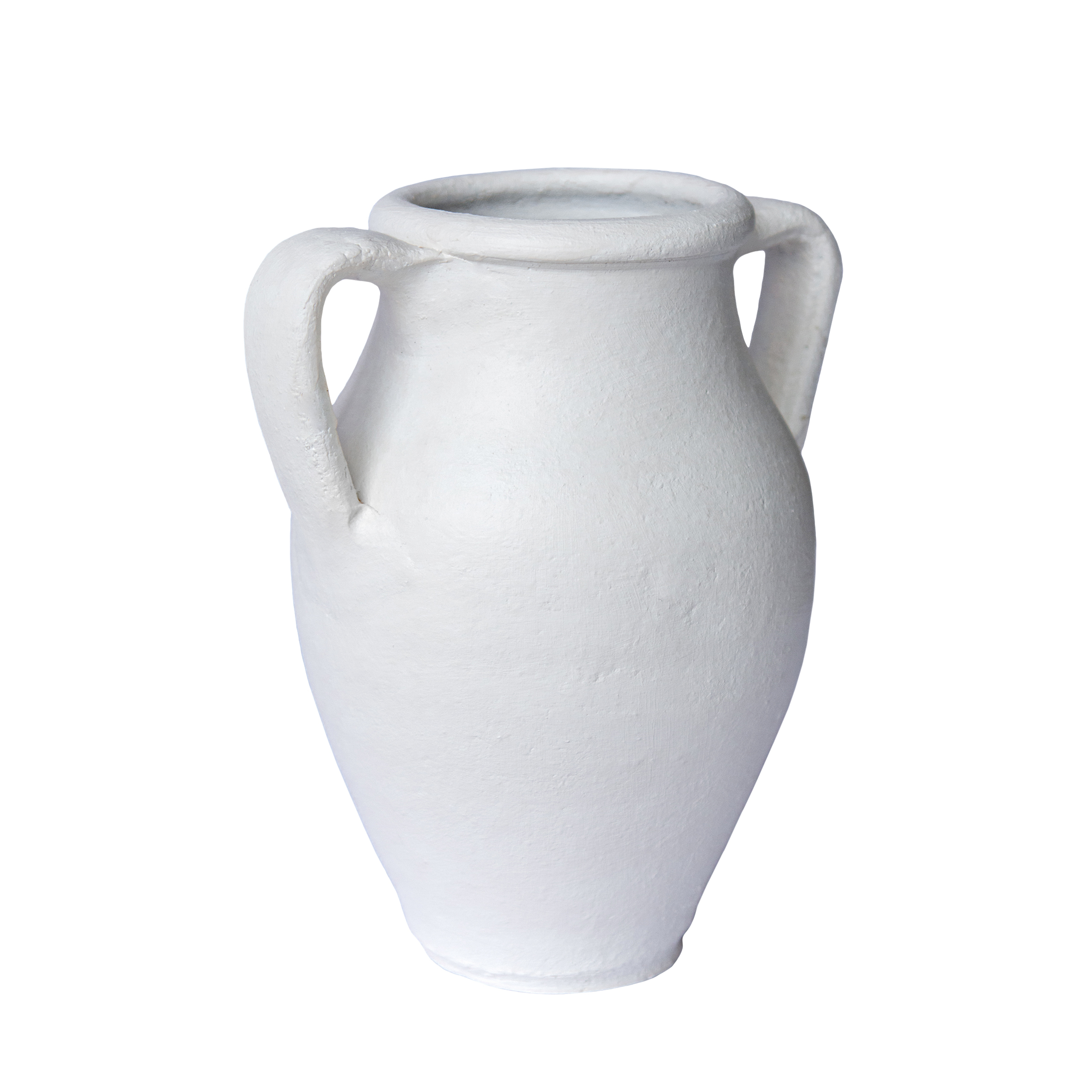 Merta Beyaz Mat Cift Kuplu Vazo