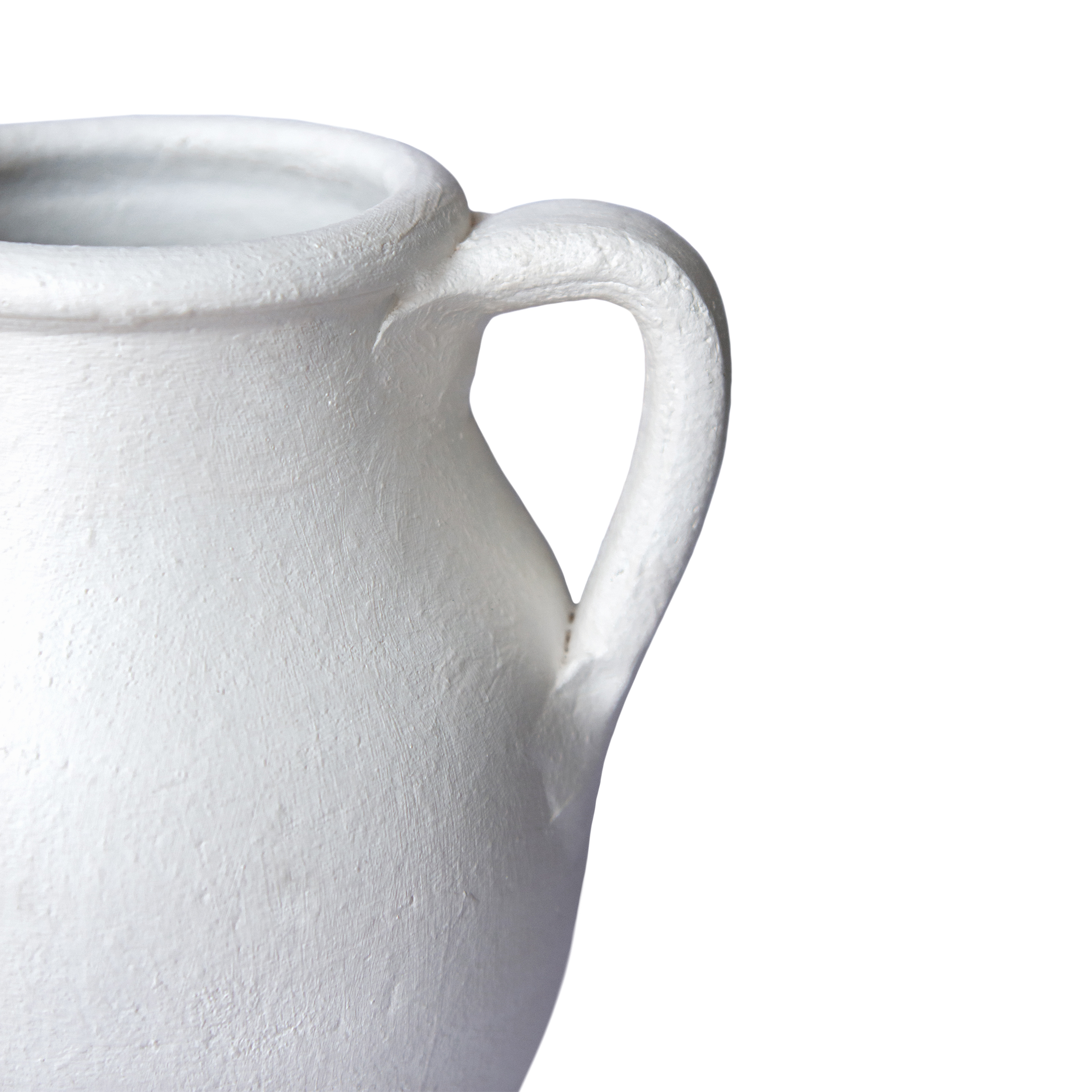 Merta Beyaz Mat Cift Kuplu Vazo