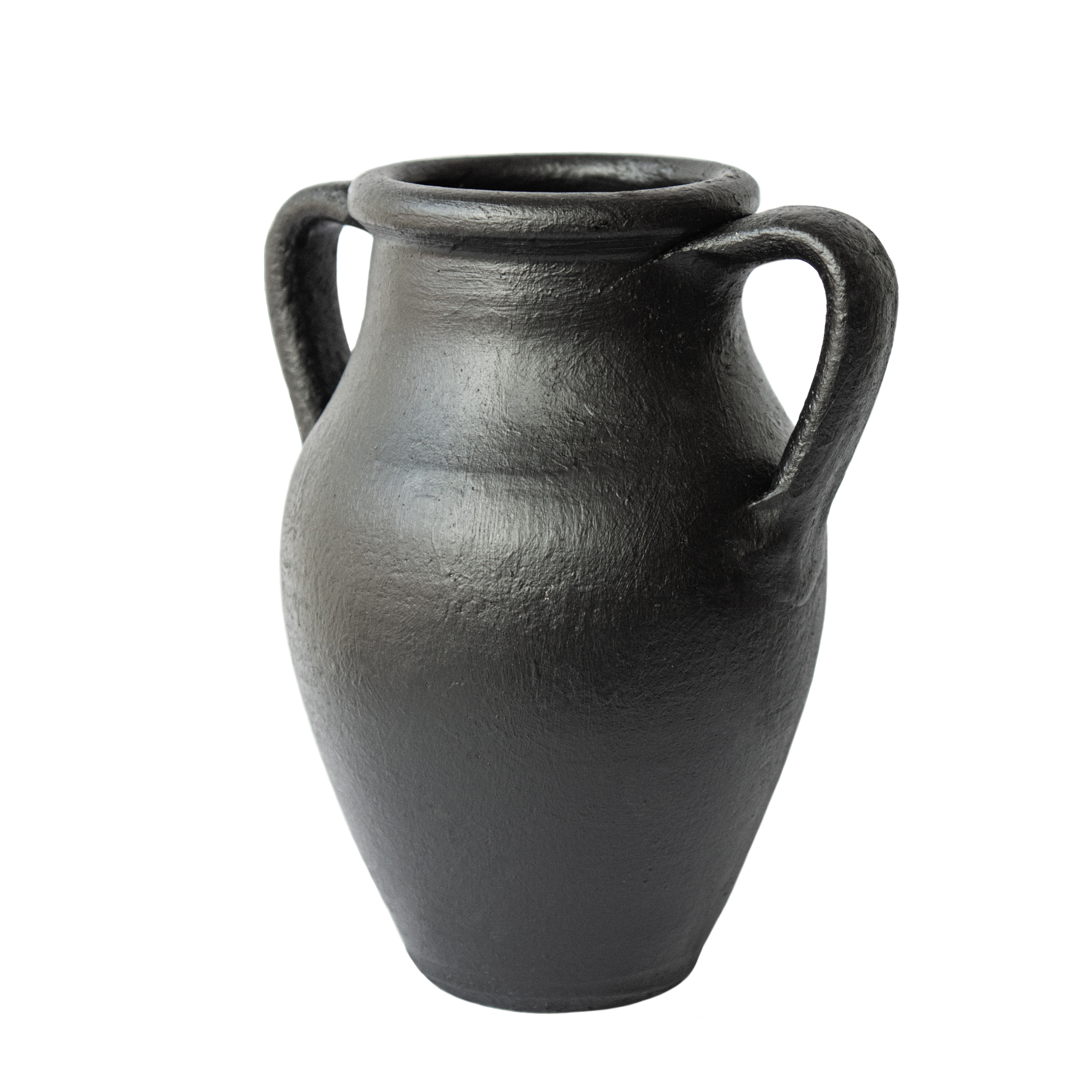 Merta Siyah Mat Cift Kuplu Vazo