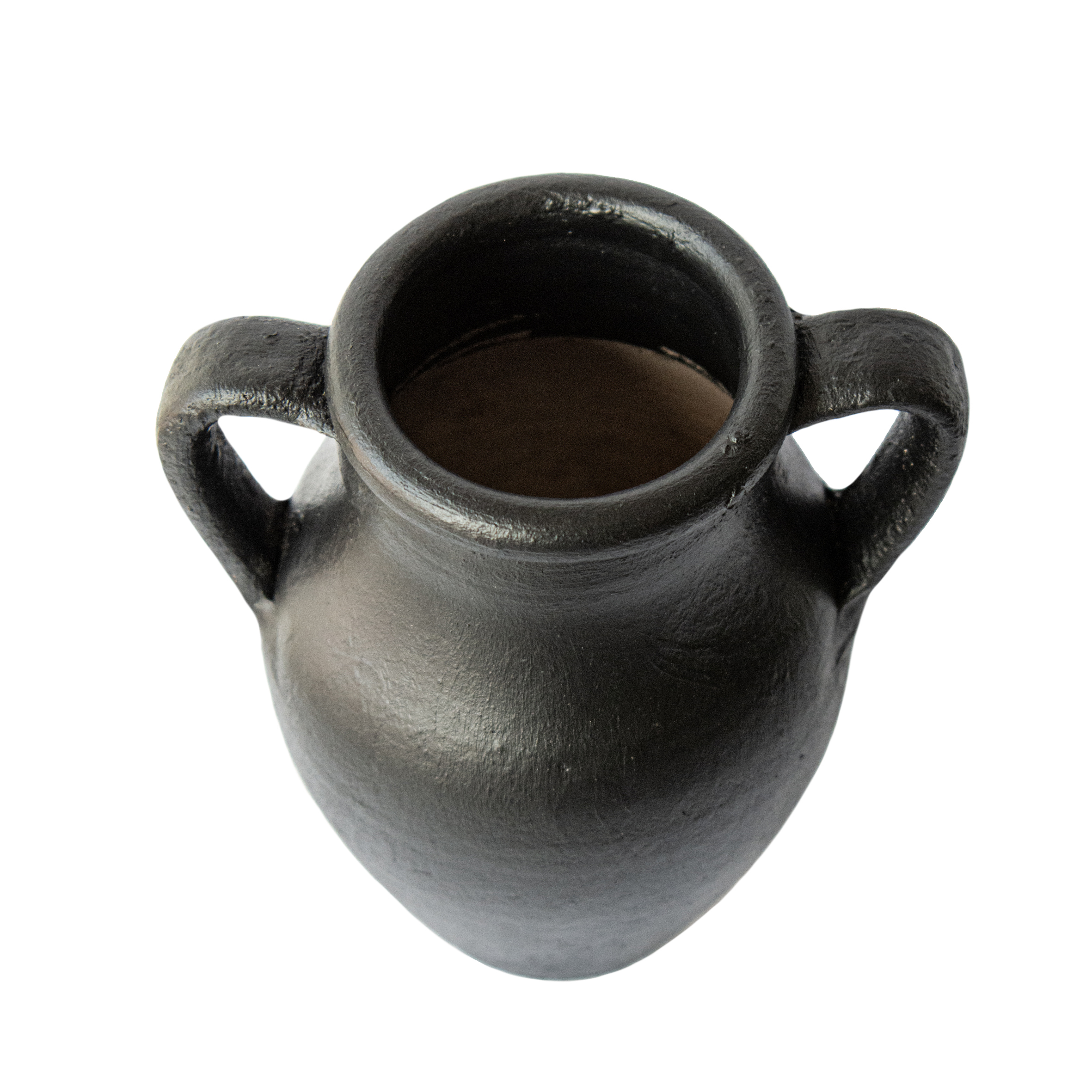 Merta Siyah Mat Cift Kuplu Vazo