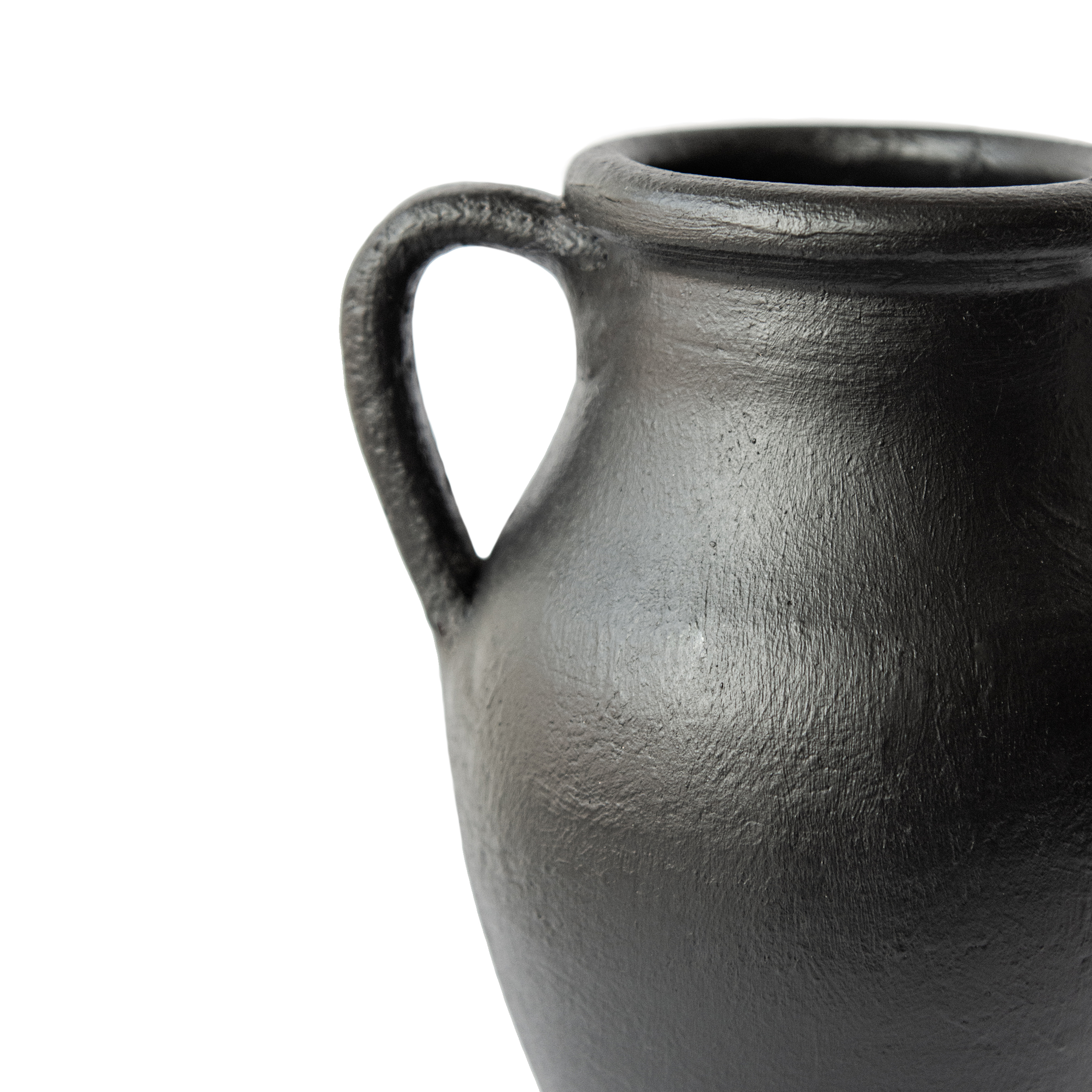 Merta Siyah Mat Cift Kuplu Vazo