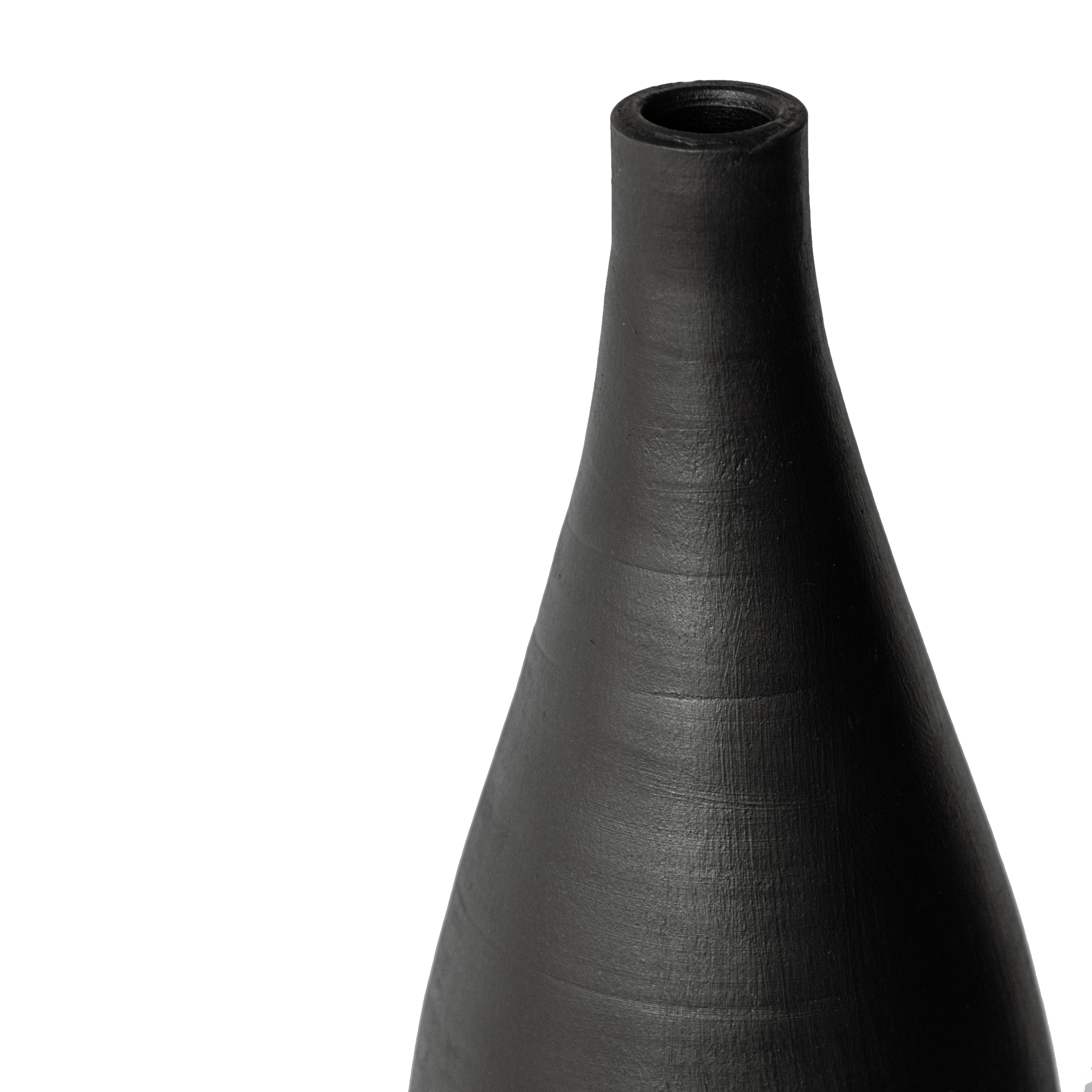 Olette Siyah Mat  Vazo