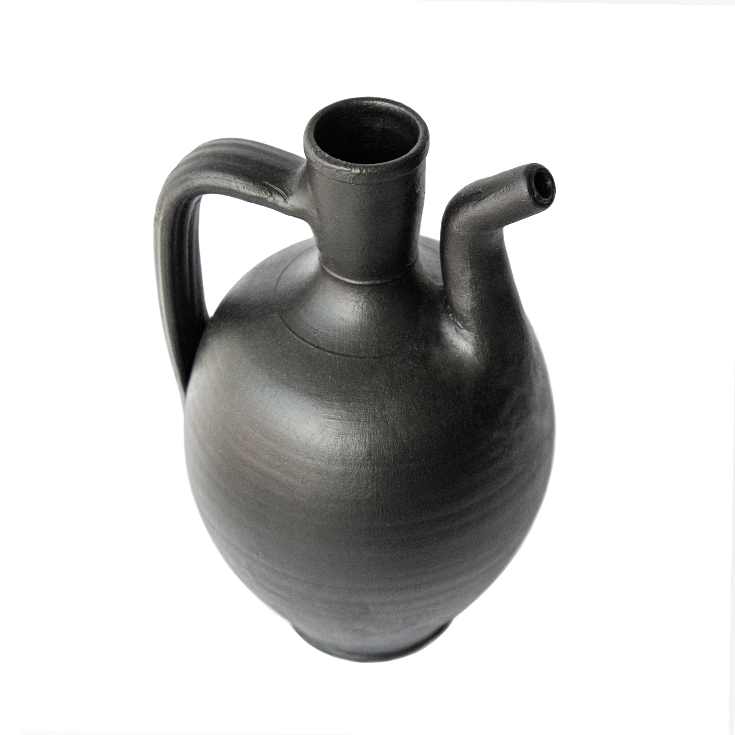 Pavle Siyah Mat Tek Kuplu Vazo