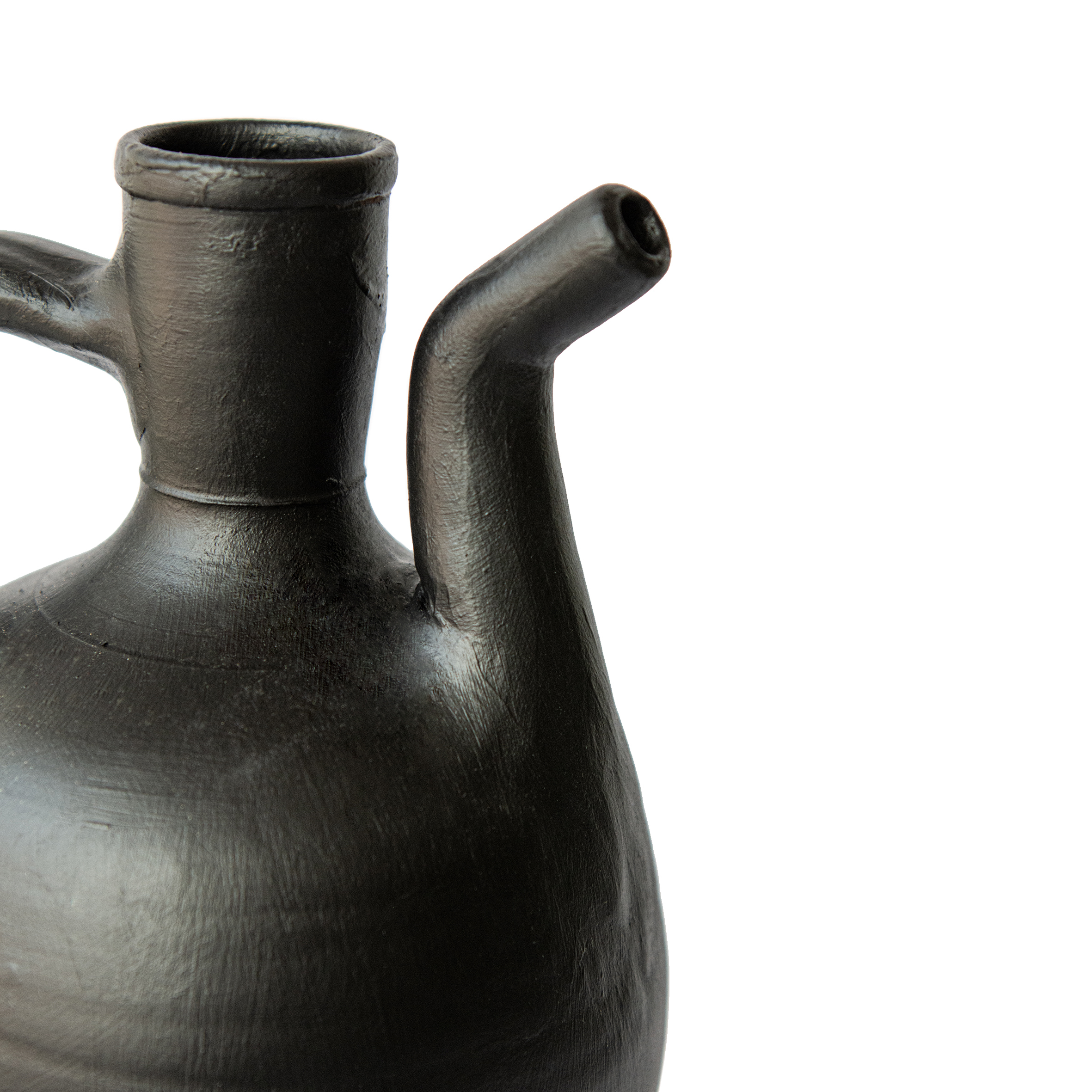 Pavle Siyah Mat Tek Kuplu Vazo