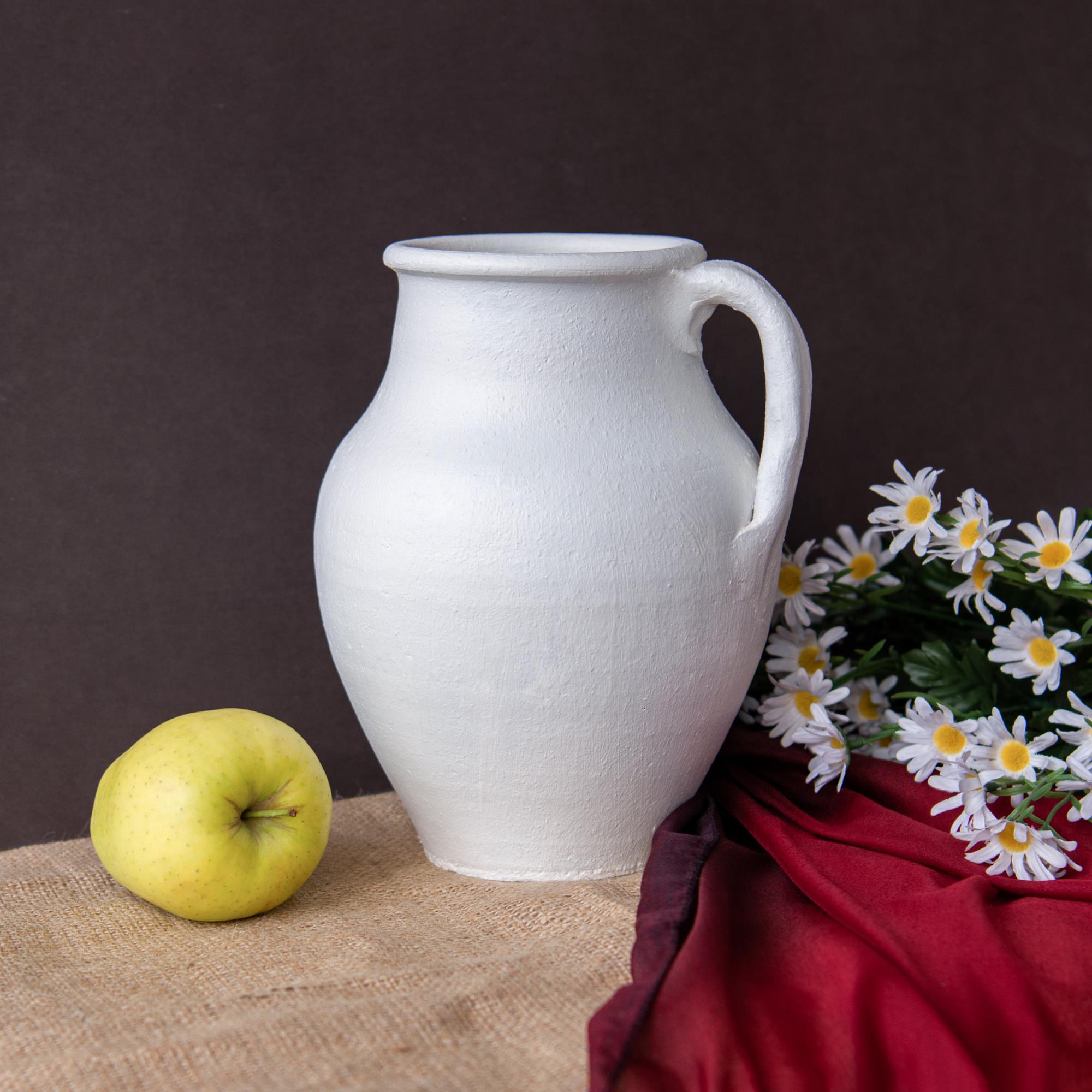 Sternum Beyaz Mat Tek Kuplu Vazo