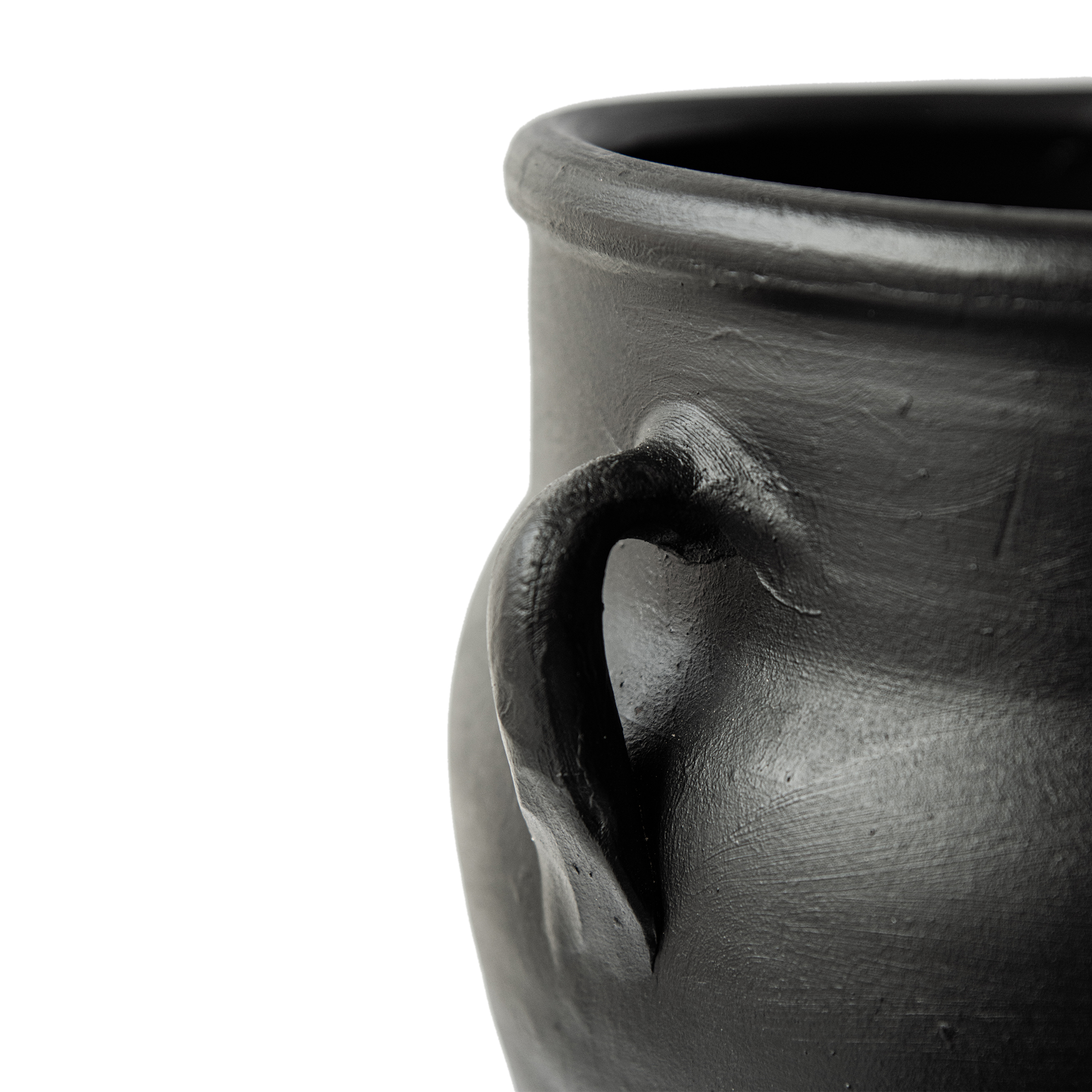 Via Siyah Mat Dört Kuplu Vazo